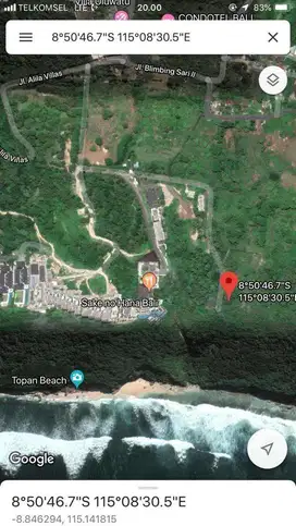Tanah Los Tebing Samping OMNIA Bali jimbaran uluwatu unggasan