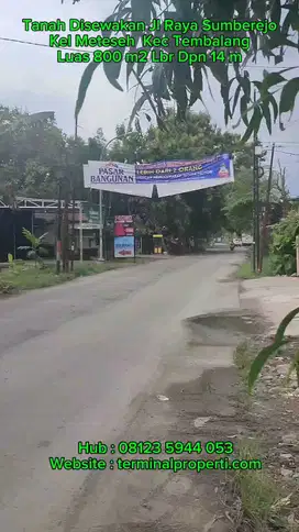 Tanah Disewakan Jl raya Sumberejo Meteseh Tembalang Semarang Timur