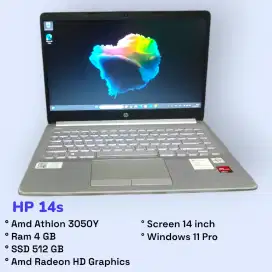 Laptop Hp 14s SSD 512 GB