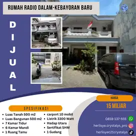 Dijual Rumah 2 Lantai di Radio Dalam - Kebayoran Baru Jakarta Selatan