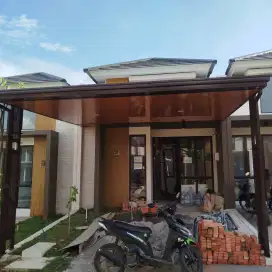 kanopi atap alderon + talang air galvanis terbaik bergaransi