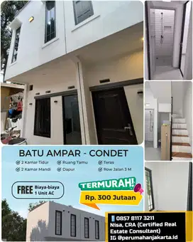 Rumah Siap Huni di Condet Jaktim Dekat RSUD Kramatjati PGC Halte TMII
