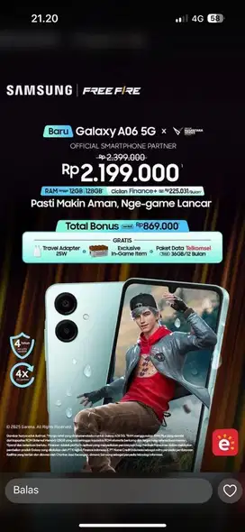 Kredit samsung galaxy A06 5G 6/128gb
