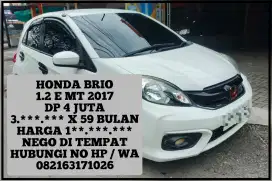 HONDA BRIO 1.2 E MT 2017 DP 4 JUTA