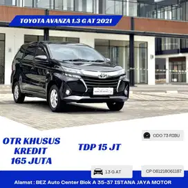 Dp 15jt Toyota Avanza 1.3 G AT 2021 Hitam