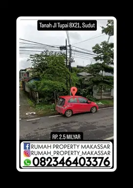Tanah Jl Tupai 8X21, Sudut