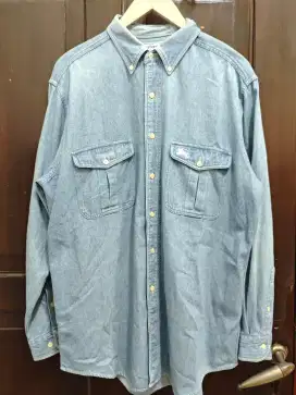 Burberry Long Sleeve Shirt Denim shirt original authentic size L