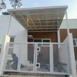 Kanopi atap solarflat rangka besi holo galvis