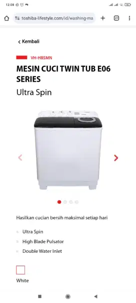 Mesin cuci toshiba 2 tabung di jual karena butuh uang, dijual cepat