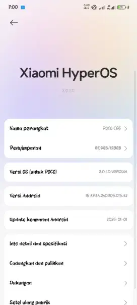 Dijual Poco C65 ram 6/128