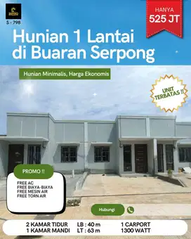 Rumah Siap Huni Termurah Dekat Mall Paradise Walk Serpong