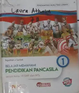 Buku pendidikan Pancasila untuk SMP/MTS kelas 7 kurikulum merdeka