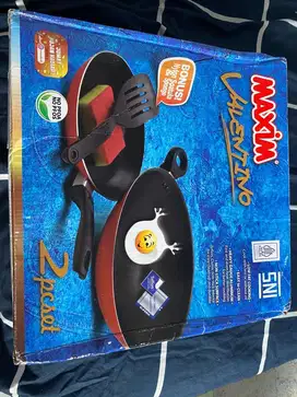 Maxim Valentino Set 22cm Frypan 30cm Wok Telfon spatula sponge murah