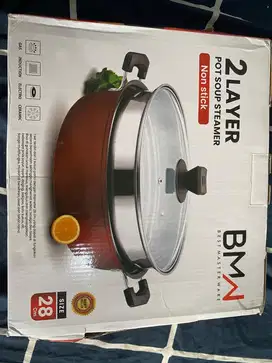 Jual Murah BMW 2 layer pot soup steamer /kukusan size 28 cm