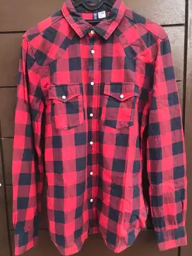 Kemeje Flanel HM Uniqlo