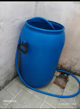 tong air biru ukuran 60 liter lokasi ciomas