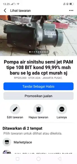 Pompa taman semi jet PAM sinitshu kond 99,99% msh baru se lg ada cpt