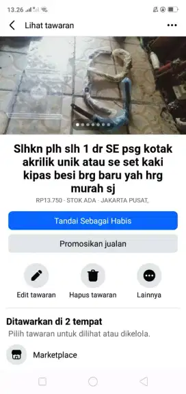 Slhkn plh slh 1 dr SE psg kotak akrilik/se set kaki kps besi brg baru
