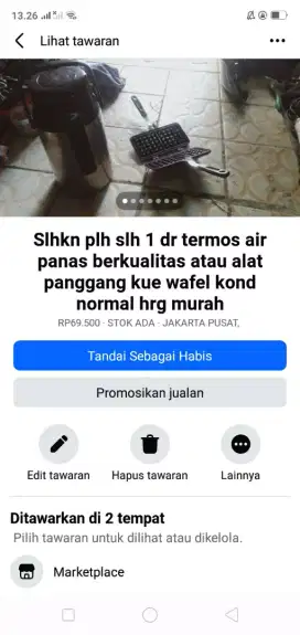 Slhkn plh slh 1 dr termos air panas/alat panggang kue wafel hrg murah
