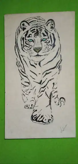 LUKISAN HARIMAU PUTIH / WHITE TIGER ART