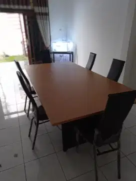 Jual meja meting kantor + 6 kursi