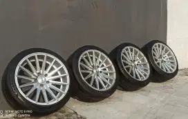 Velg ring 18 Vossen CMF VFS lebar 8 rata et 42 pcd 5x114 silver polish