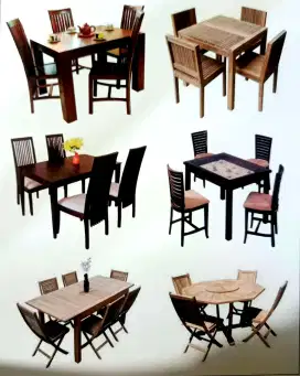 Meja Makan Kayu Jati 4 Kursi