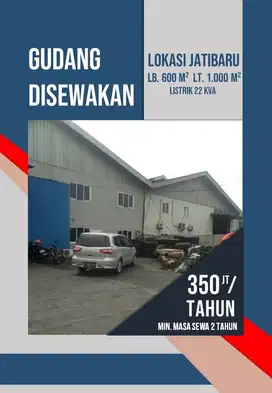DISEWAKAN GUDANG LOKASI PASIR GOMBONG