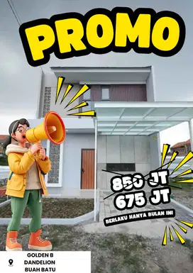 Rumah dua lantai buah batu dekat dengan kampus