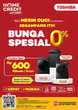 Segampang Itu Credit Mesin Cuci Toshiba Bunga 0%