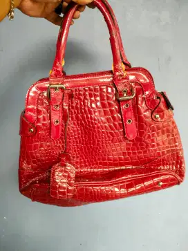 tas jinjing branded merah mantappp