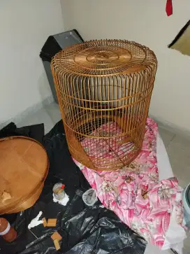 Sangkar Murai No 1 full bambu ( Baru )