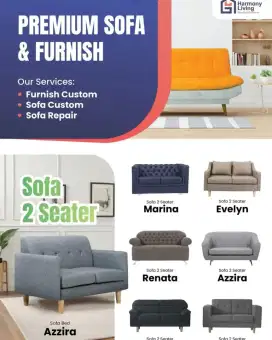 Custom Sofa 2 seater dan Sofa Bed