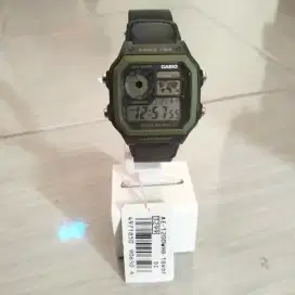 Jam Tangan Casio AE-1200-1BVDF Digital Dial Black Nylon Band