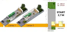 DI JUAL GUDANG PLUS KANTOR 2 LANTAI LEBAR 11METER DI LOKASI STRATEGIS