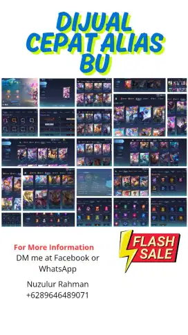 DIJUAL AKUN ML/MOBILE LEGENDS MURAH DAN AMAN