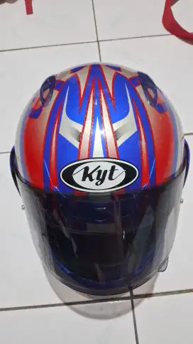 Helm Cakil Original Biru Corak KYT 805 X Speed