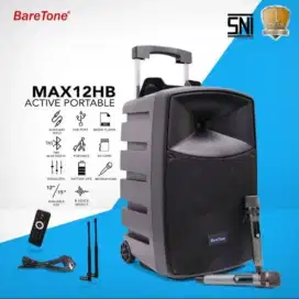 Speaker Aktif Portable Baretone Max12HB free Mic Wireless