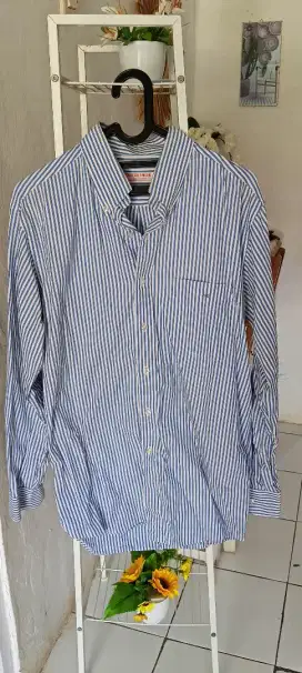 Kemeja Pria Garis Biru size L