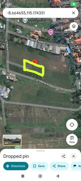 Tanah sewa kedampang kesambi 600m2