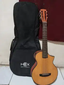 Gitar mini merk HEX original 6 senar