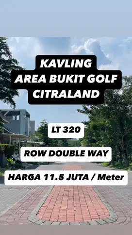 MURAH - Kavling Area Bukit Golf Citraland , BGI Somerset Waterfront