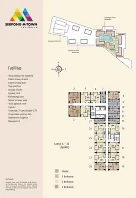 Dijual Super Murah Apartement M Town Tower Bryant Type 1 Bed Rom Lt 21