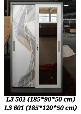 Lemari Baju Sliding 2 pintu Ezuro