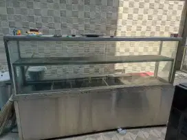 Etalase stainless 3m x 60cm