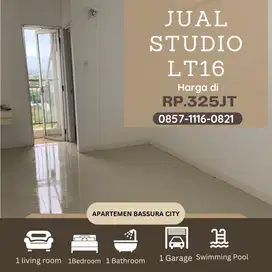 Studio jual unfurnished SHM murah apartemen bassura city