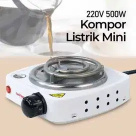 Kompor Listrik 1 Tungku Mini Portable Coil Hot Plate 500W