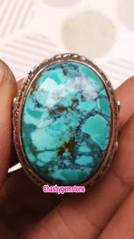 Natural Pirus Persia serat jala-Pirus Persia Biru nyala siang malam