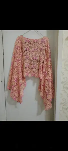 Cape brukat gliter premium setelan kebaya/rok bhn tebal