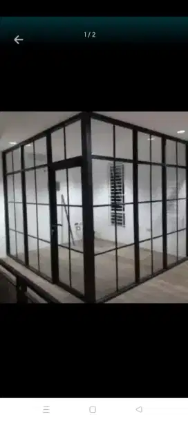Menerima pemasangan  kaca almunium castom
